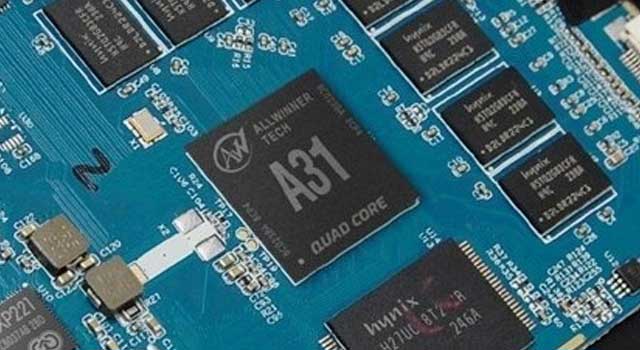 view of the allwinner a31 chipset